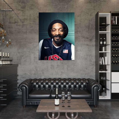 Snoop Dogg Awesome Portrait Basketball Rap Hip Hop Wall Art Print Poster