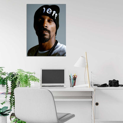 Snoop Dogg Incredible Portrait Hat Rap Hip Hop Music Wall Art Print Poster
