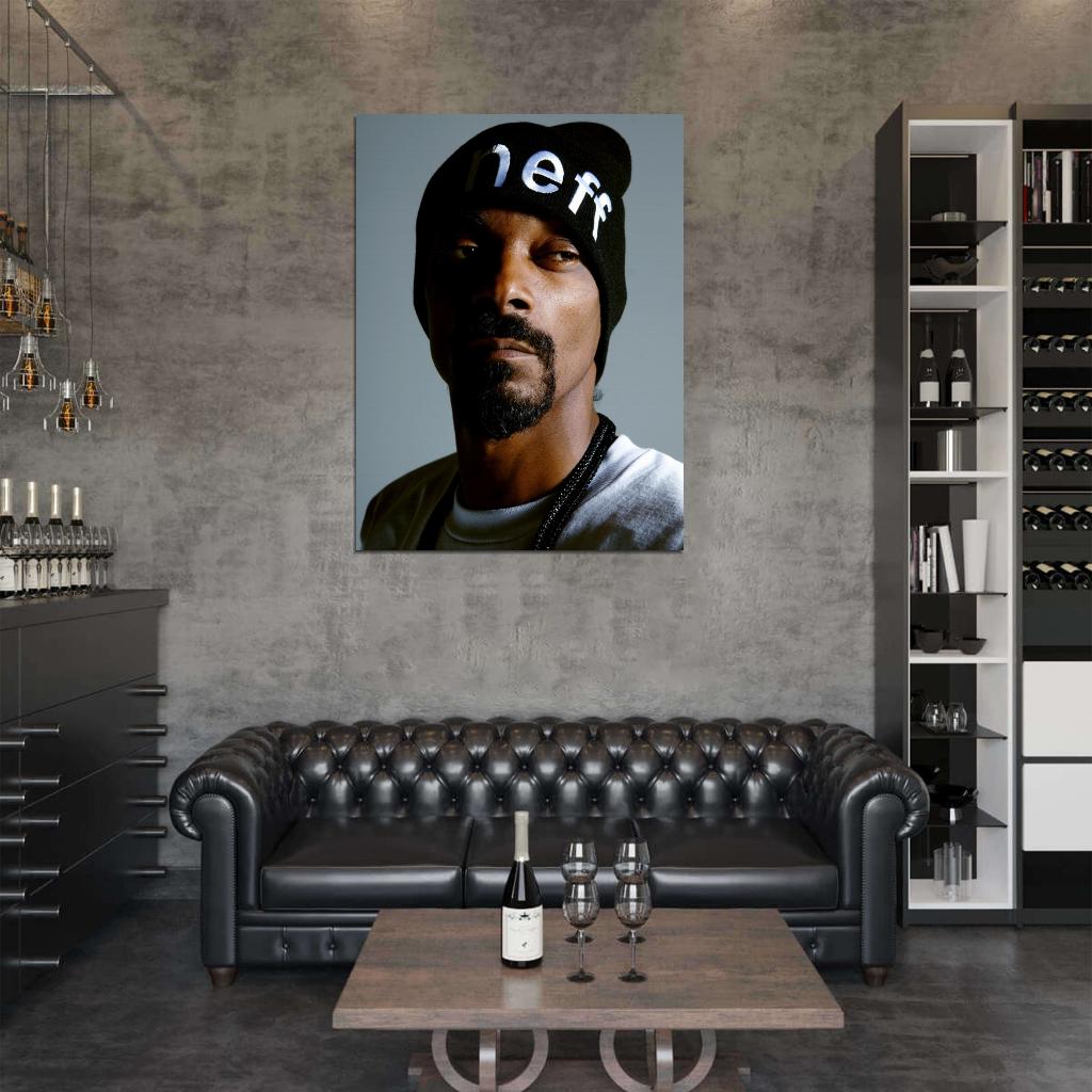 Snoop Dogg Incredible Portrait Hat Rap Hip Hop Music Wall Art Print Poster