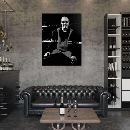 Stevie Wonder BW Piano Retro Music Artist Singer Wall Art Print Poster