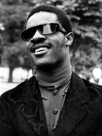 Stevie Wonder Rare BW Portrait Young Retro Music Wall Art Print Poster