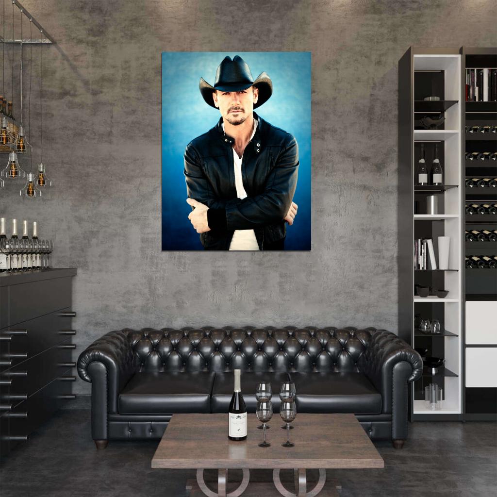 Tim McGraw Awesome Portrait Country Music Singer Wall Art Print Poster
