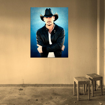 Tim McGraw Awesome Portrait Country Music Singer Wall Art Print Poster