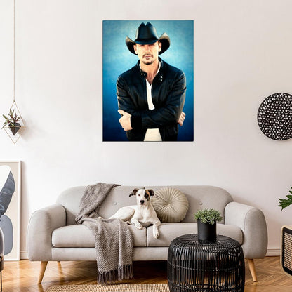 Tim McGraw Awesome Portrait Country Music Singer Wall Art Print Poster