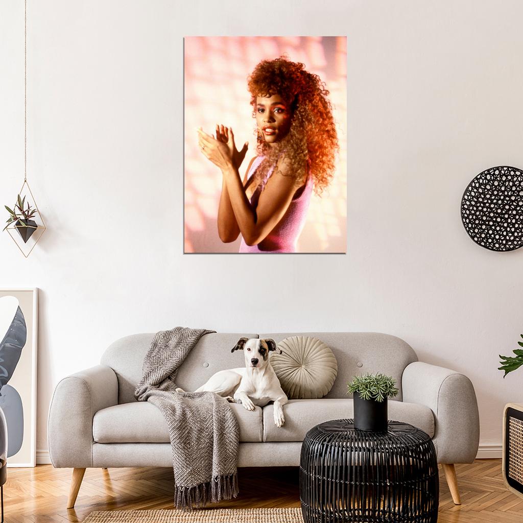 Whitney Houston Rare Young Beautiful Hot Retro Singer Wall Art Print Poster