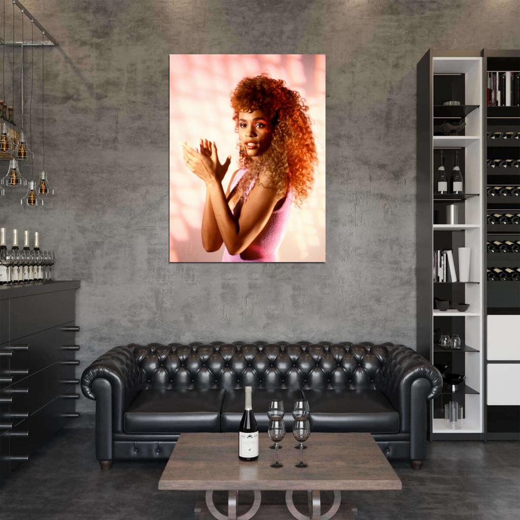 Whitney Houston Rare Young Beautiful Hot Retro Singer Wall Art Print Poster