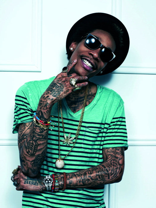 Wiz Khalifa Tattoos Smile Sunglasses Rap Hip Hop Wall Art Print Poster