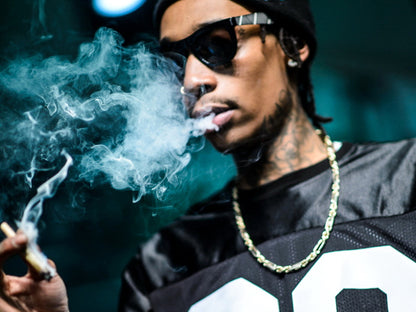 Wiz Khalifa Portrait Smoke Sunglasses Rap Hip Hop Wall Art Print Poster