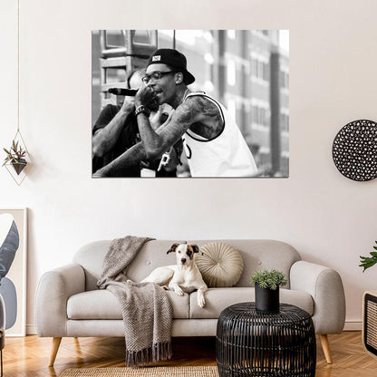 Wiz Khalifa Rare Stage Microphone Rap Hip Hop Singer Wall Art Print Poster