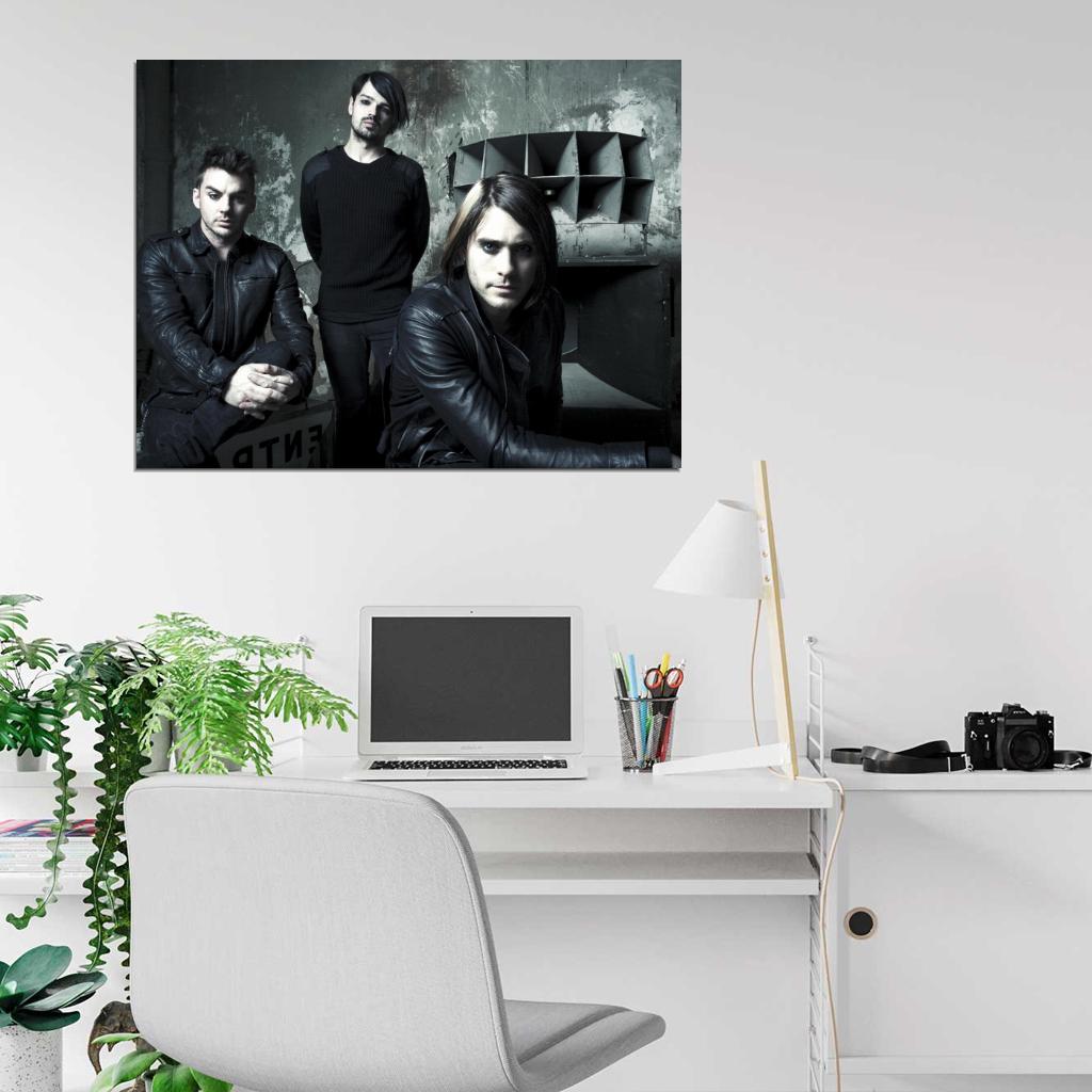 30 Seconds to Mars Jared Shannon Leto Tomo Black Band Wall Art Print Poster