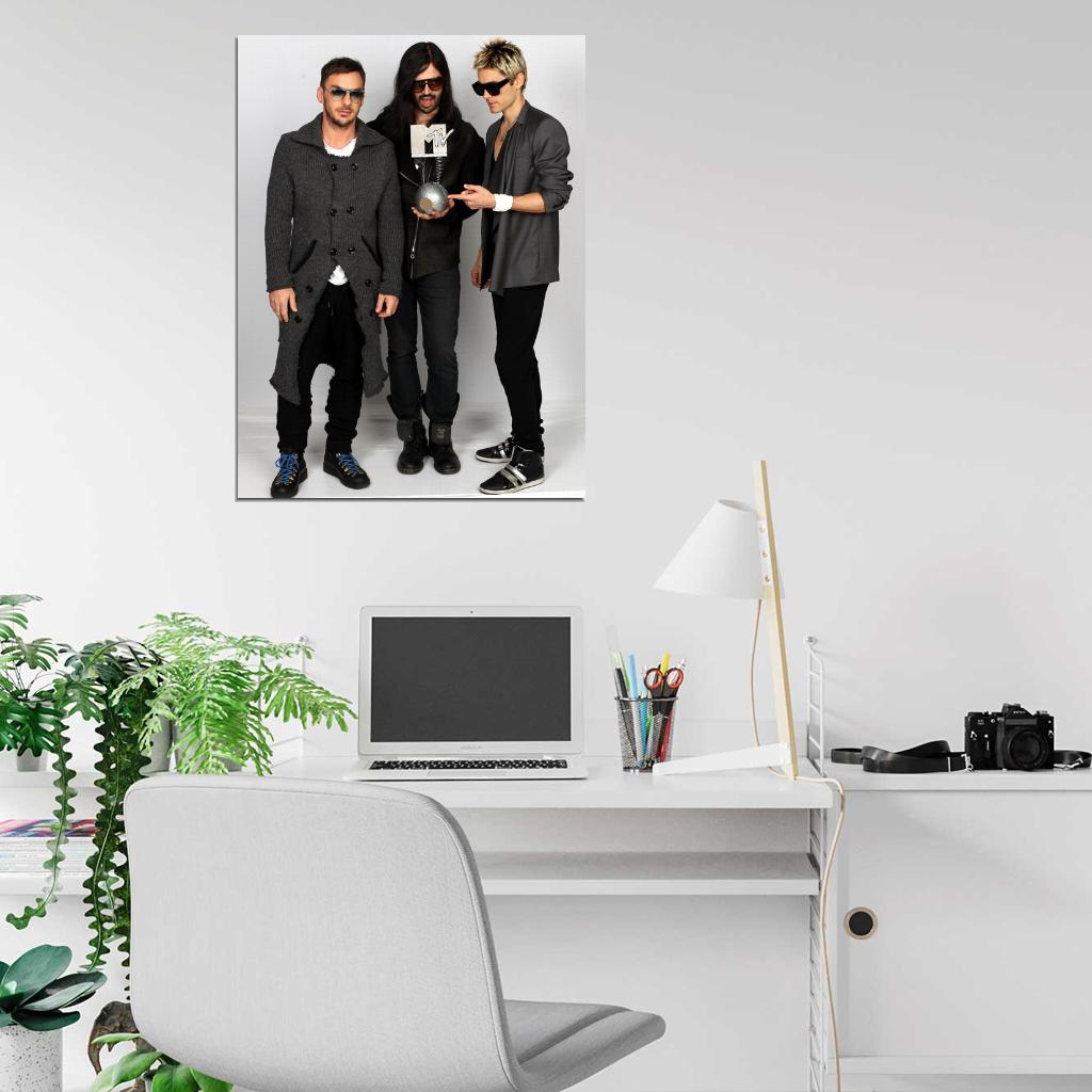 30 Seconds to Mars Jared Shannon Leto Tomo Award Band Wall Art Print Poster
