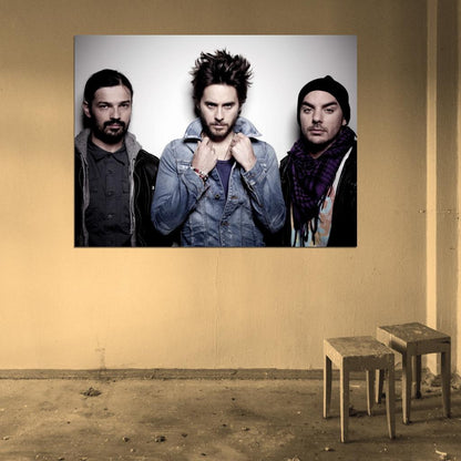 30 Seconds to Mars Jared Shannon Leto Tomo Milicevic Wall Art Print Poster