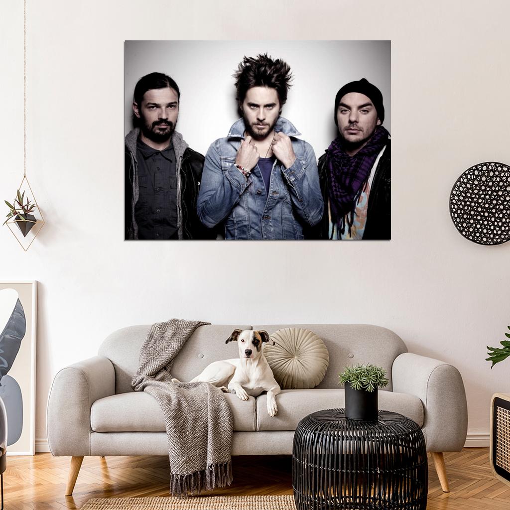 30 Seconds to Mars Jared Shannon Leto Tomo Milicevic Wall Art Print Poster