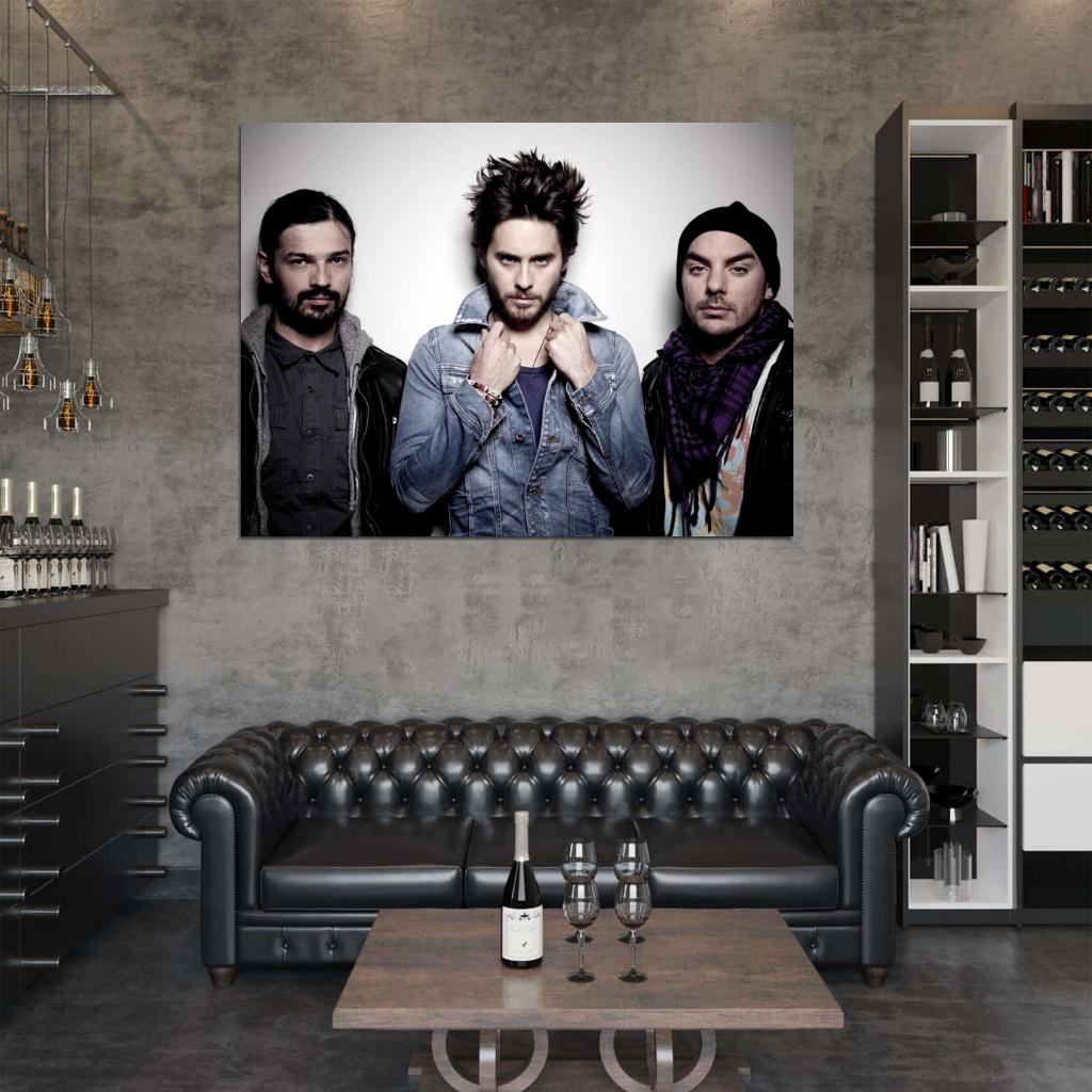 30 Seconds to Mars Jared Shannon Leto Tomo Milicevic Wall Art Print Poster