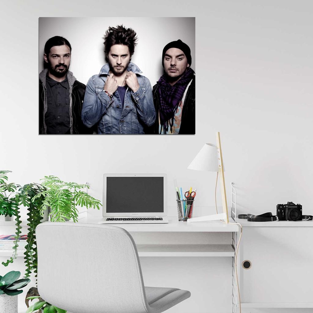30 Seconds to Mars Jared Shannon Leto Tomo Milicevic Wall Art Print Poster