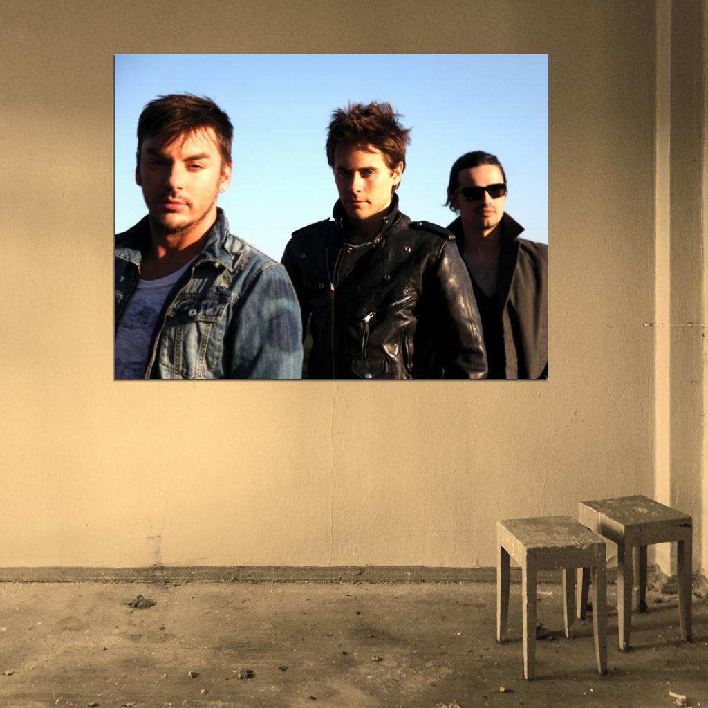 30 Seconds to Mars Jared Shannon Tomo Rare Rock Band Wall Art Print Poster