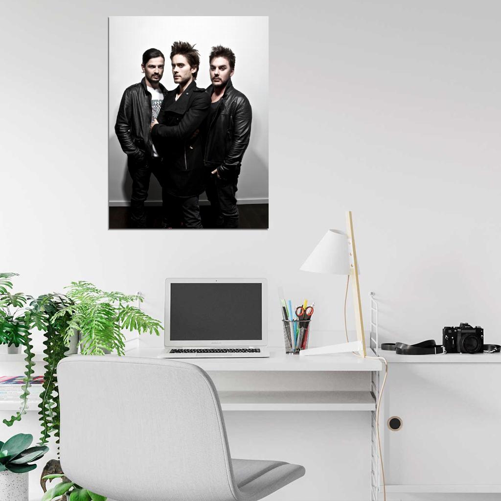 30 Seconds to Mars Jared Shannon Leto Tomo Rock Band Wall Art Print Poster