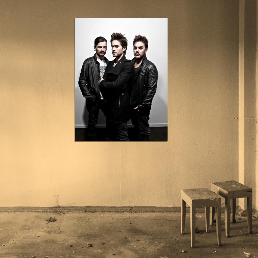 30 Seconds to Mars Jared Shannon Leto Tomo Rock Band Wall Art Print Poster