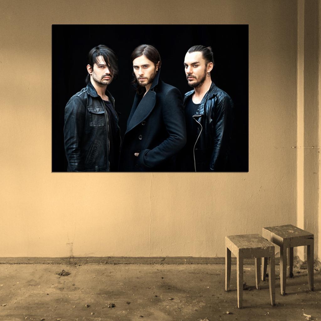30 Seconds to Mars Jared Shannon Leto Tomo Milicevic Wall Art Print Poster