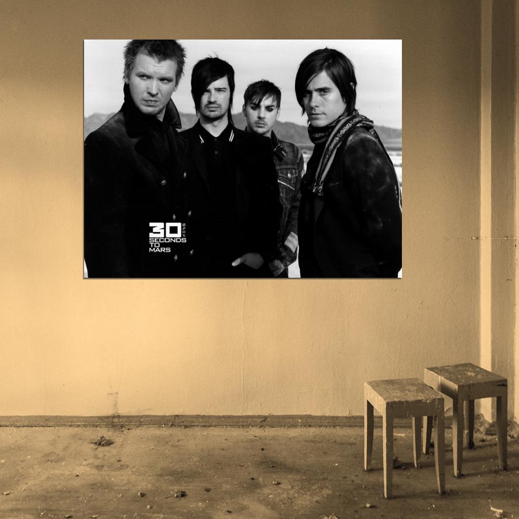 30 Seconds to Mars Jared Leto Tomo Matt Wachter Wall Art Print Poster