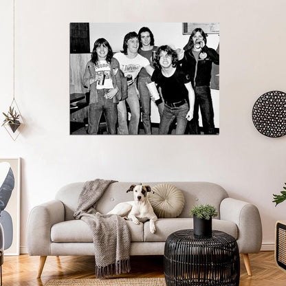 AC DC Rare Malcolm Angus Young Retro Hard Rock Band Wall Art Print Poster