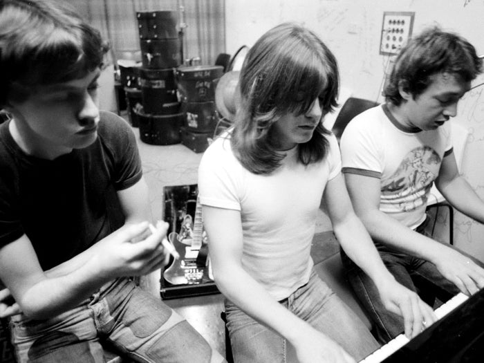 AC DC Rare Malcolm Angus Young Retro Music Hard Rock Wall Art Print Poster