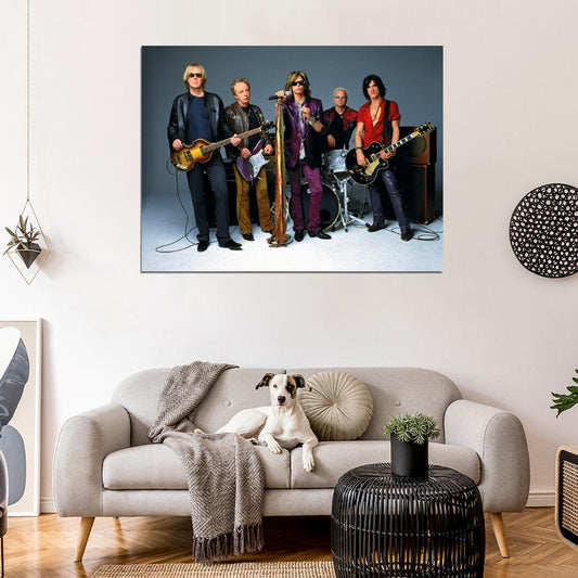 Aerosmith Steven Tyler Guitars Retro Rock Metal Band Wall Art Print Poster
