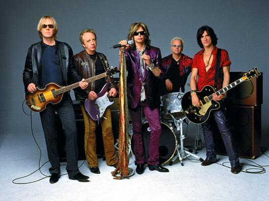 Aerosmith Steven Tyler Guitars Retro Rock Metal Band Wall Art Print Poster