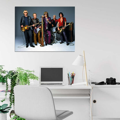 Aerosmith Steven Tyler Guitars Retro Rock Metal Band Wall Art Print Poster