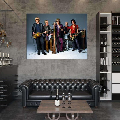 Aerosmith Steven Tyler Guitars Retro Rock Metal Band Wall Art Print Poster