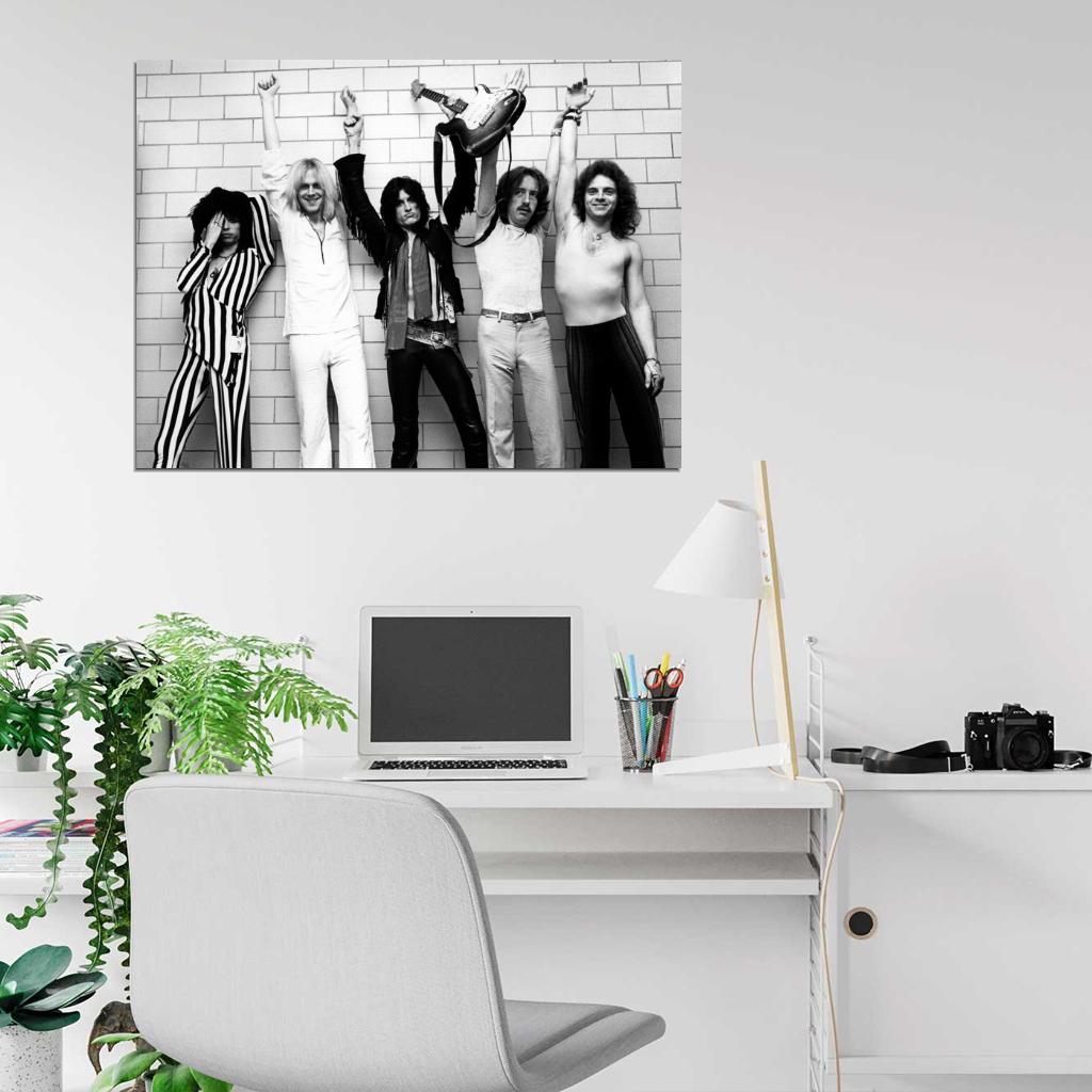 Aerosmith Steve Tyler Perry Hamilton Tabano Young Wall Art Print Poster
