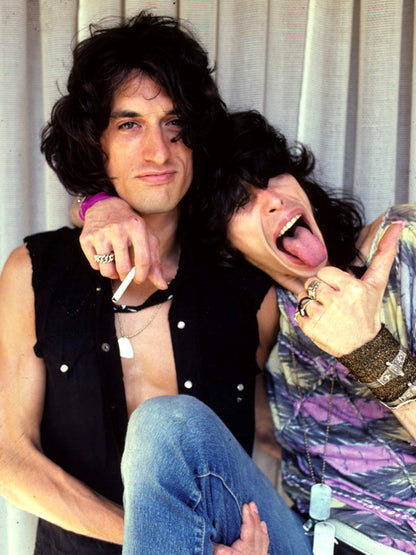 Aerosmith Steven Tyler Joe Perry Young Retro Rock Band Wall Art Print Poster