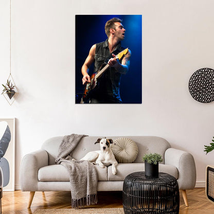 American Authors Zac Barnett Guitar Stage Rock Band Wall Art Print Poster