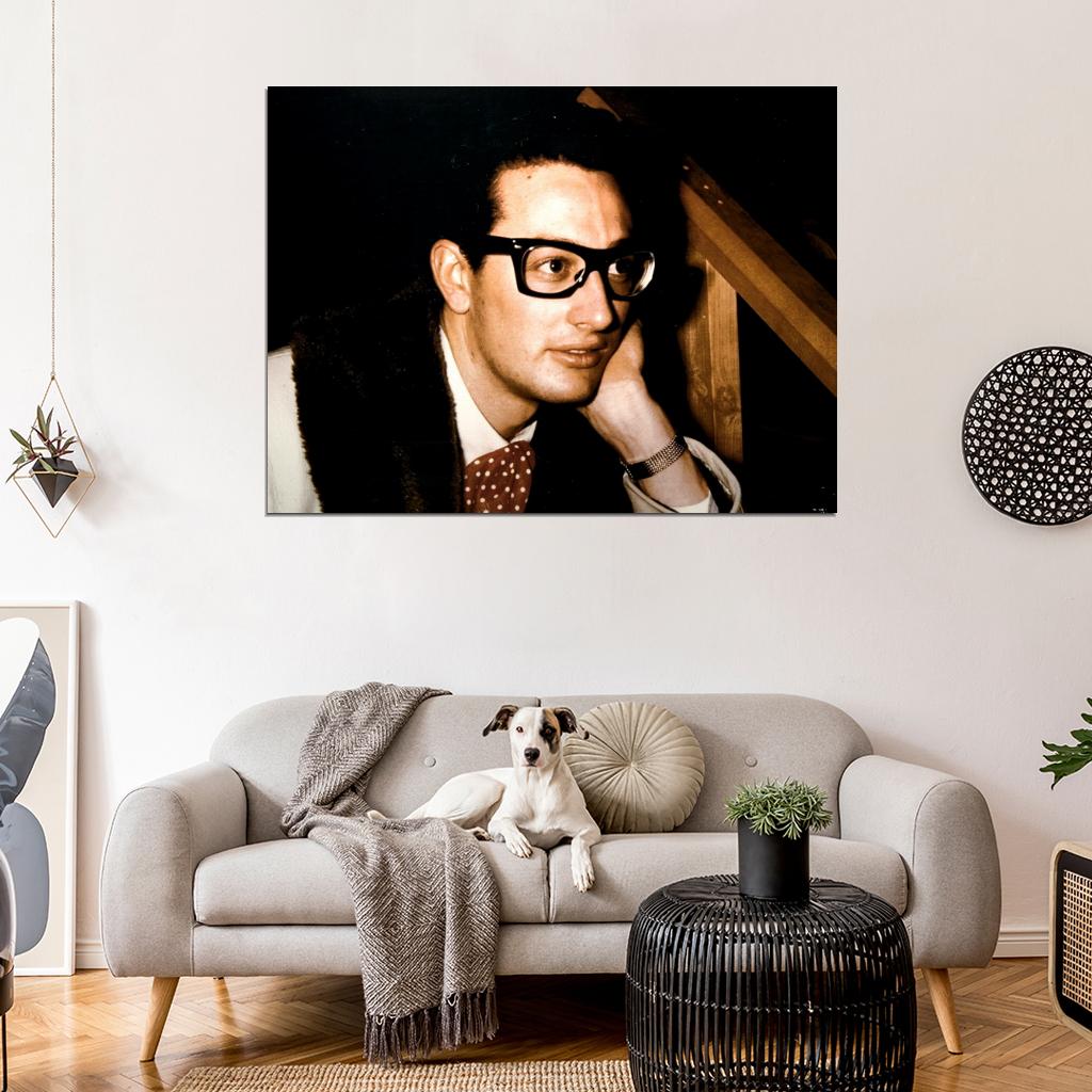 Buddy Holly Awesome Rare Portrait Retro Singer Music Wall Art Print Poster
