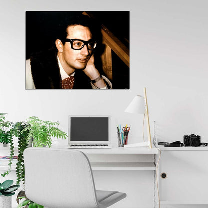 Buddy Holly Awesome Rare Portrait Retro Singer Music Wall Art Print Poster