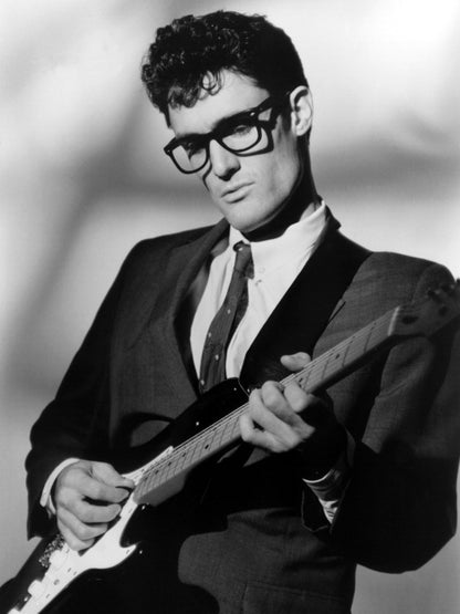 Buddy Holly Amazing Rare Portrait Guitar Retro Singer Wall Art Print Poster