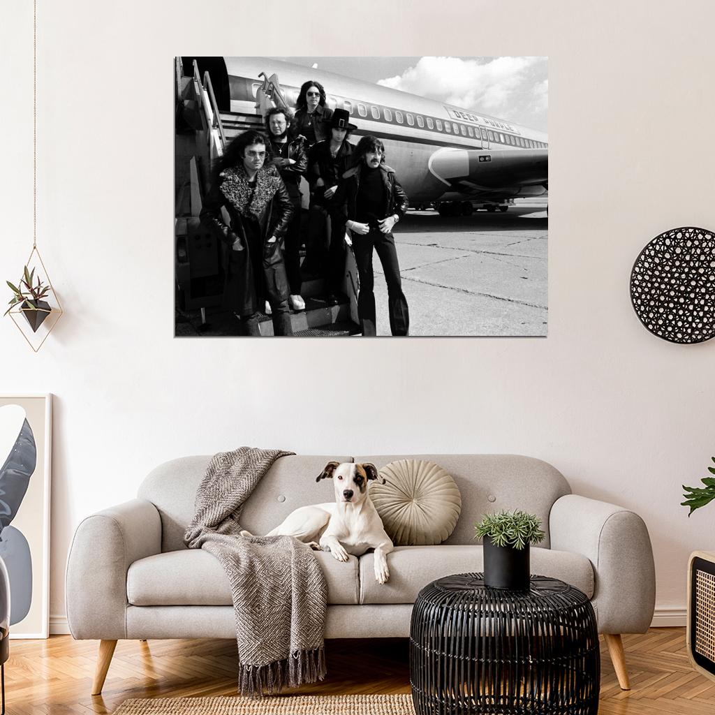 Deep Purple Amazing BW Retro Hard Rock Heavy Metal Wall Art Print Poster