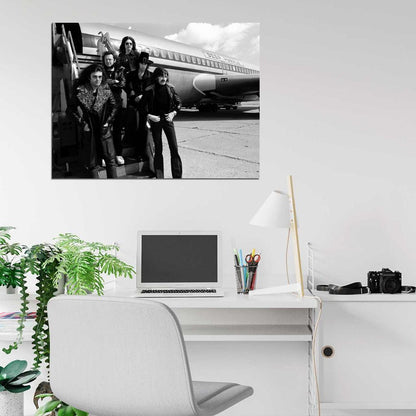 Deep Purple Amazing BW Retro Hard Rock Heavy Metal Wall Art Print Poster