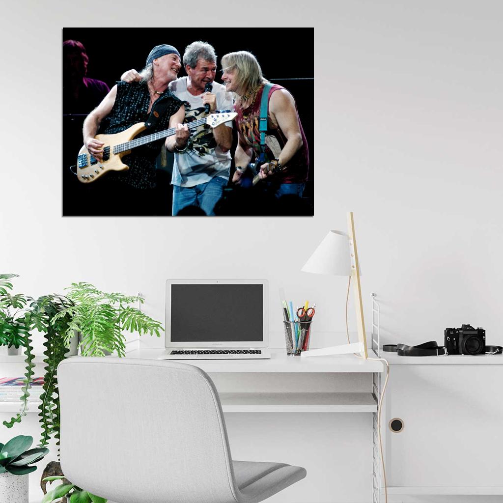 Deep Purple Roger Glover Ian Gillan Steve Morse Stage Wall Art Print Poster