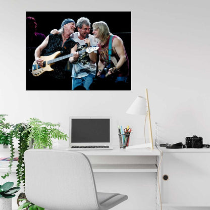 Deep Purple Roger Glover Ian Gillan Steve Morse Stage Wall Art Print Poster