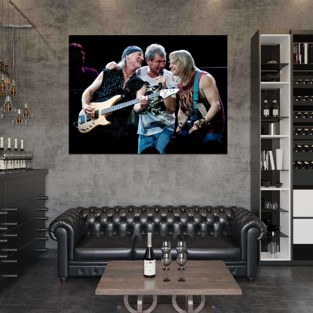 Deep Purple Roger Glover Ian Gillan Steve Morse Stage Wall Art Print Poster