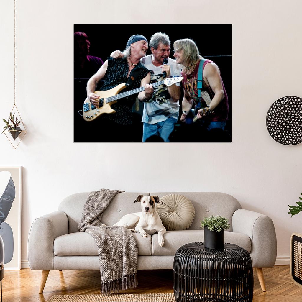 Deep Purple Roger Glover Ian Gillan Steve Morse Stage Wall Art Print Poster