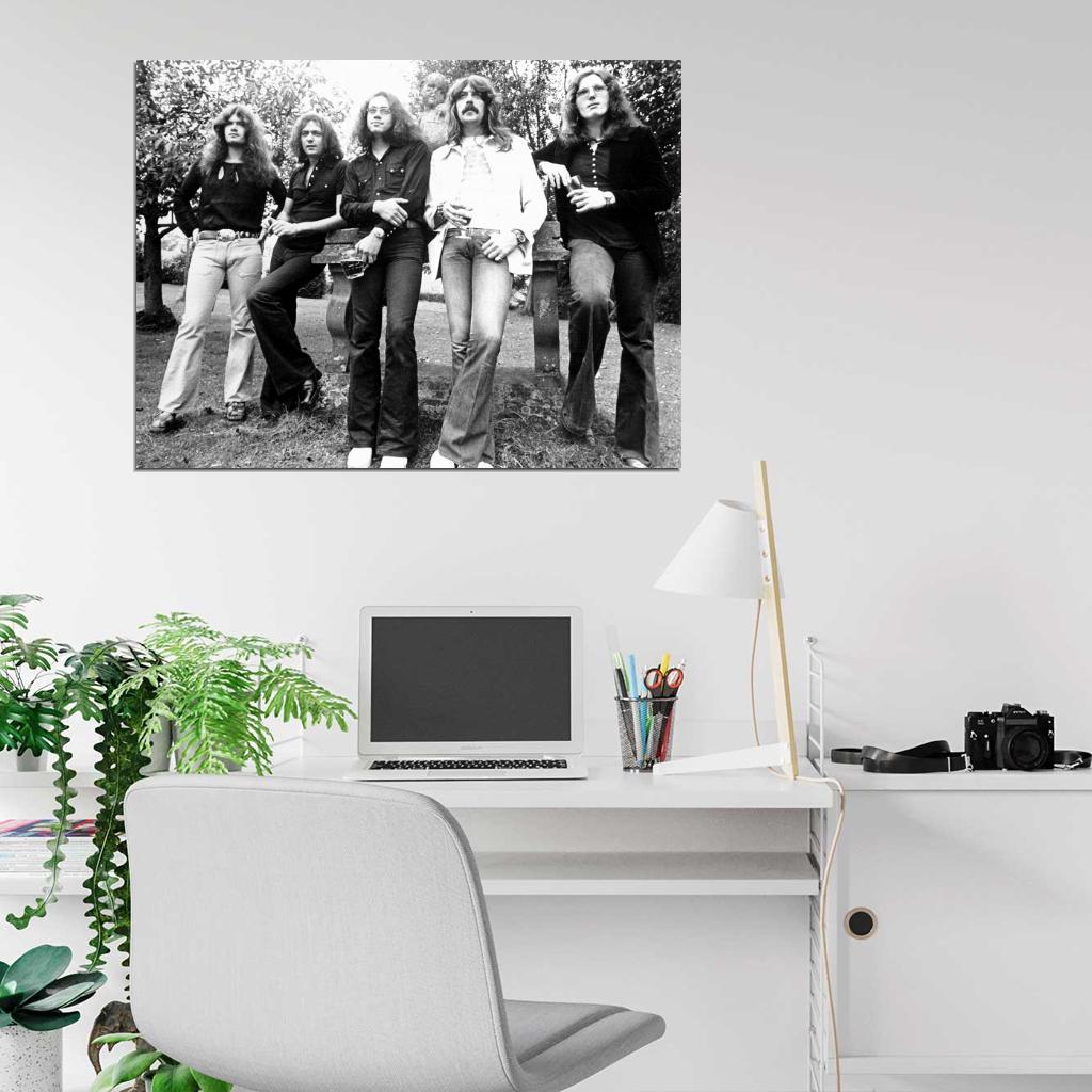 Deep Purple Retro Tommy Ritchie Ian Jon Nick Hard Band Wall Art Print Poster