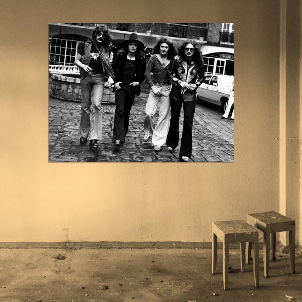Deep Purple Retro Lord Blackmore Evans Bolin Band Wall Art Print Poster