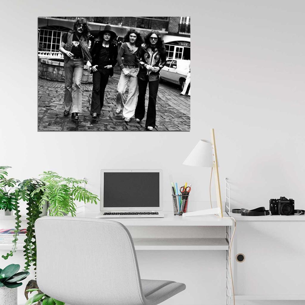 Deep Purple Retro Lord Blackmore Evans Bolin Band Wall Art Print Poster
