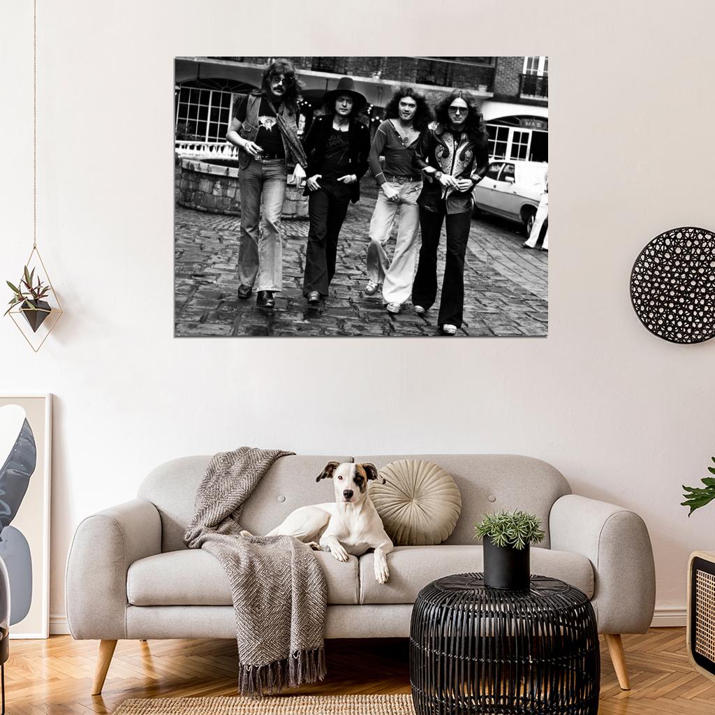 Deep Purple Retro Lord Blackmore Evans Bolin Band Wall Art Print Poster
