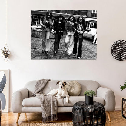 Deep Purple Retro Lord Blackmore Evans Bolin Band Wall Art Print Poster