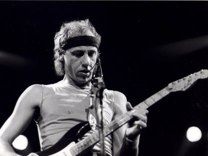 Dire Straits BW Retro Mark Knopfler Stage Rock Band Wall Art Print Poster