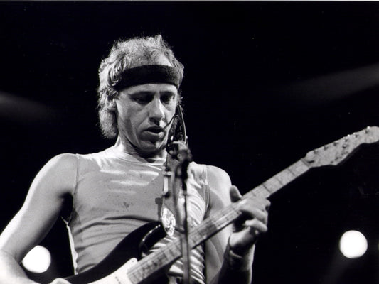 Dire Straits BW Retro Mark Knopfler Stage Rock Band Wall Art Print Poster
