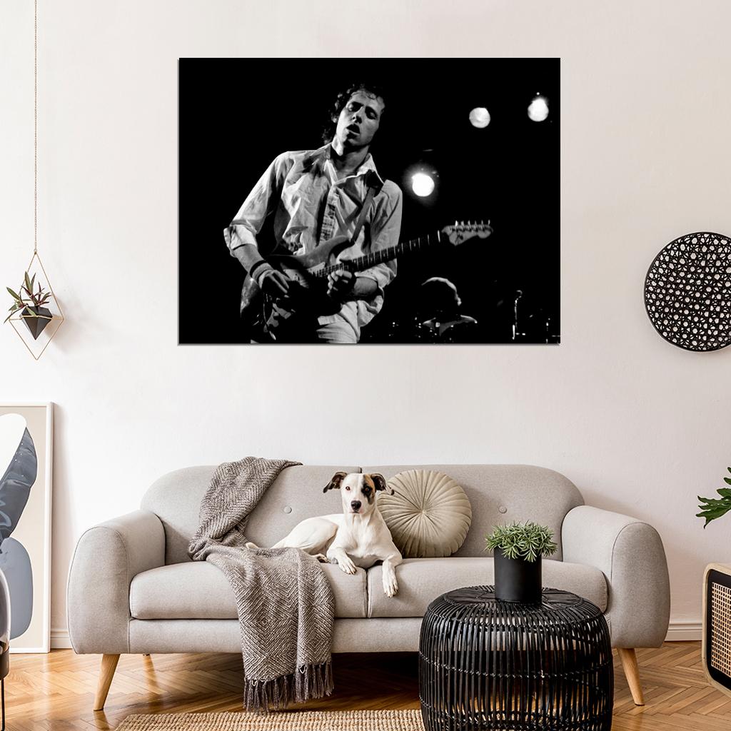 Dire Straits Retro Mark Knopfler Guitar Rock Band Wall Art Print Poster